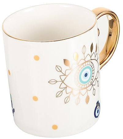 Cabilock Tasse à Café Diable Tasses à Thé Turques Tasse De Céréales Tasse à Lait Gobelets à Eau Turcs Tasse à Thé Vintage Tasse à Main De Hamsa Tasse D'eau Mauvais Œil Expresso Céramique