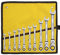 HESHUWEN MaulschlüSsel Set Ratschenschlüsselsatz mit flexiblem Kopf, Ratschenschlüssel aus Chrom-Vanadium-Stahl, Ringmaulschlüsselsatz mit Leinentasche SchraubenschlüSsel Set(10 pcs(6-22mm) Y)