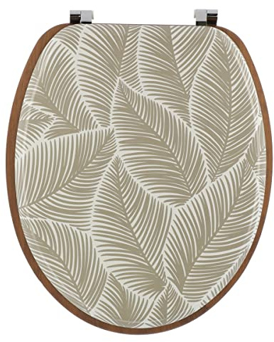LiKeKa® Toilettendeckel aus Holz, WC-Sitz mit Motiv und leichter Reinigung, Klodeckel passend für handelsüblichen WC-Becken, Belastung der Klobrille 150kg (Akazie)