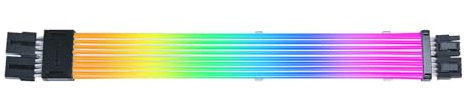 LIAN LI Strimer Wireless GPU 2x6+2-Pin RGB Extension Cable – 116 Addressable LEDs, 2.4 GHz Wireless Connection, L-Connect 3 Compatible, Premium Sleeving (Wireless Controller Not Included)
