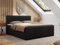 MKS MEBLE Boxspringbett 200x200 mit Bettkasten Matratze H3 - Paris Duo - Schwarz Kunstleder
