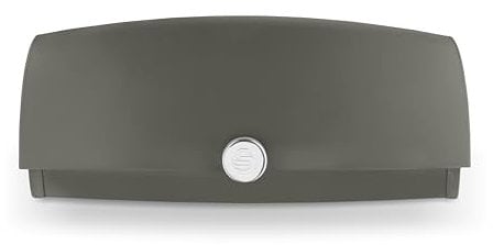 Swan SWKA18529GRP Townhouse Bread Bin with Ventilation, Colour Coated Iron and Roll Top Lid, 14 Litre, Graphite