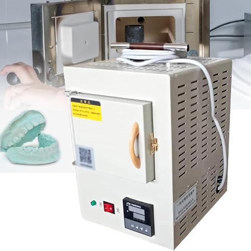 DDZJTPP Petit Four éLectrique De Laboratoire, (PortéE : 100-1000°C, PréCision : 1°C) Fibre CéRamique Multifonctionnelle, Four Haute TempéRature IntéGré à Commande par Programme