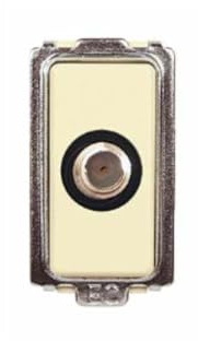 Presa satellitare F, modulo bianco, Compatibile Con BTicino Magic, antenna, ethernet, TV, antenna, USB, schuko, Per Placche originali e compatibili