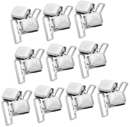 IMIKEYA 20pcs Duckbill Buckle Suspender Clip Overalls Buckles Metal Clasp Dungaree Clips Elegant Belt Fasteners