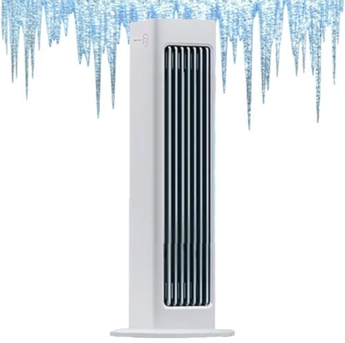 Breeze Max Portable Air Con, Qinux Breezamax Tower Fan, Breeza Max Air Cooler for Fast Cooling, Quiet, Easy to Install, Improves Circulation, Bladeless Portable Air-Conditioner for Home Office (White)