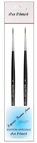 Maestro Série 35 Tobolsky-Kolinsky Lot de 2 pinceaux à martre Taille n° 1, 1