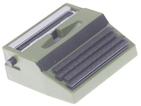 SueaLe Vintage Miniatur Typewriter Modell Retro Sammlerschreibtischverzierung Für Puppenhouses Szene Und Anzeige Vintage Schreibmaschine Modell Dollhouses Accessoire