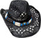 Running Bear Cowboyhut mit Knochen Hutband - Westernhut - Hut Gr. L 57-59 cm - schwarz Wild West Line Dance Kleidung
