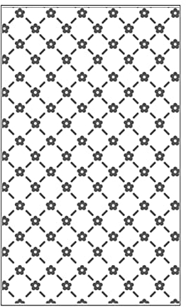 Vaessen Creative 100604-117 Mini Prägeschablone Embossing Folder 7, 6 x 12, 7 cm, Blumengitter, Muster zum Prägen, Stanzen und gestalten von DIY Scrapbook, Fotoalbum, Briefumschläge und Karten