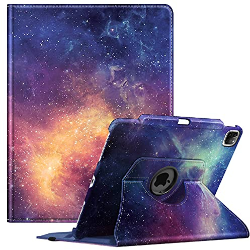 Fintie Hülle für iPad Pro 12.9 Zoll 2020 (4.Generation) & 2018 (3.Generation) mit Stifthalter - 360 Grad verstellbare Schutzhülle Cover mit Standfunktion, Auto Sleep/Wake, Die Galaxie