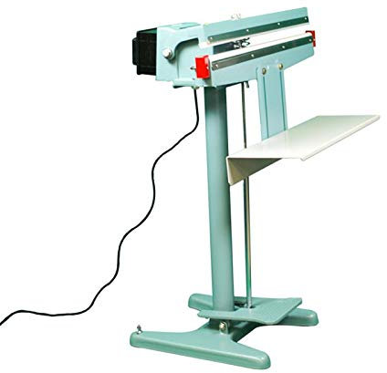 Allpax Folienschweißgerät 650 mm mit Untergestell, Fußschalter und Ablagetisch (belastbar bis 5 kg) - Impulsverfahren - Folienschweißgerät - Balkenschweißgerät - Einschweißgerät - Siegelmaschine