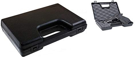 Eva Shop® GSG Premium Pistolenkoffer S Waffenkoffer für Kurzwaffen aus schlagfestem Kunststoff abschließbar mit Vorhängeschloss 23 x 15 x 6 cm