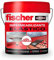 fischer - Pintura impermeabilizante (cubo 1kg) Rojo con fibras, resistente al agua y exteriores