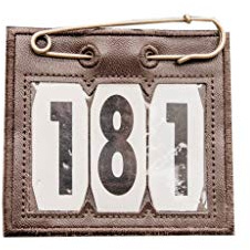Kentucky Horsewear Startnummer PVC mit Sicherheitsnadel, Farbe:braun