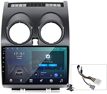 Android 10 9 Pollici Autoradio Multimediale per Nissan Qashqai J10 2006-2013 Supporto Navigatore GPS/FM AM RDS 5G DSP/Bluetooth Vivavoce/Carplay Android Auto/Controllo del Volante,Plug a,M600