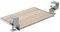 FIX&EASY Tastaturauszug klemmbar mit Tastaturablage 390X400mm sonoma eiche Dekor, Tischklemmen höhenverstellbar silber, Schienen verzinkt 400mm, Auszug für Mini Tastatur Maus Laptop Dockingstation