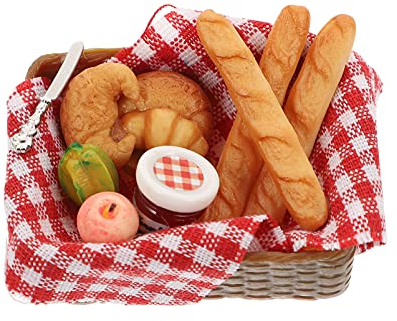 Miniatur Brot Körbe Puppenhaus Lebensmittel Brotkorb Miniatur Küche Zubehör DIY Mini Foto Requisiten Puppenhaus Zubehör Mikrolandschaft Dekoration Spielzeug Tiny Woven Körbe