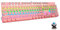 Ltvystore Gaming Keyboard, Retro Punk Typewriter Style, Mechanical Keyboard Blue Switch with 9 True RGB Backlight Modes, Gaming and Office use, Stylish Pink Mechanical (Round keycap) (104 Key Pink)