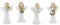 Nordstern Engel 'Musikanten II' 4er Set - 6 x 3,5 x 8,5 cm