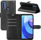 Fertuo Cover per Motorola Moto E20 / E40 / E30, Custodia Portafoglio Cover a Libro in Pelle Flip Case con Silicone Bumper, Fibbia Magnetica, Porta Carte, Kickstand, per Moto E20 / E40 / E30, Nero