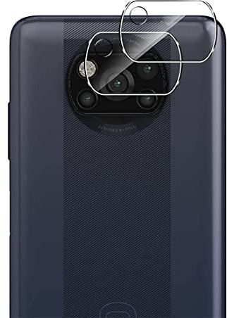 NOVAGO Compatible con Xiaomi POCO X3/X3 Pro/X3 NFC - Lote de 2 protectores de cristal templado ultrarresistente para la parte de la cámara