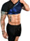 FUXERT Sauna-Shirt für Herren, Heißschweiß-Kompressions-T-Shirt, Gewichtsverlust, Workout-Shirts für Fitnessstudio, Workout, Sport, solide, schwarz, Medium
