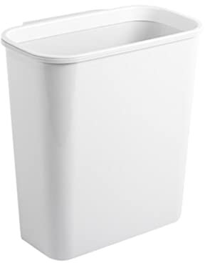HEMOTON Coffres De Rangement Poubelle Armoires De Cuisine Armoire Suspendue Corbeille à Papier Suspendue Bac à Compost De Comptoir Bureau Porte De Seau à Papier Toilette Plastique Blanche