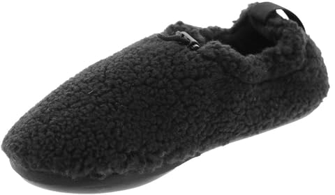 UGG Damen Plüsch Slipper, Schwarz, 5