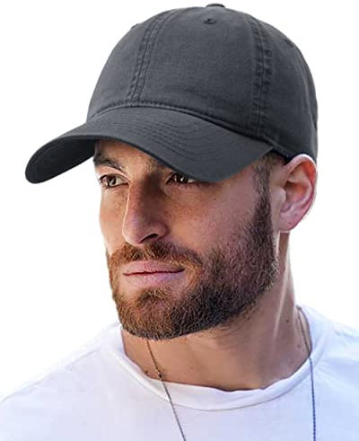 FURTALK Womens Mens Baseball Cap Washed Cotton Adjustable Soft Caps Unisex Unstructured Vintage Baseball Hats, Grey, M
