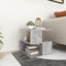 Tidyard Tavolino da Salotto con Scomparti,Tavolino Laterale da Letto,Tavolino Piccolo Salotto,Tavolino da Divano Moderno,Comodini,Comodino Cameretta,Grigio Cemento 40x40x40 cm in Truciolato