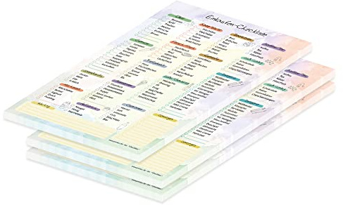 PRICARO Einkaufsliste System, Checkliste, magnetisch, A5, 50 Blatt, 3 Stück