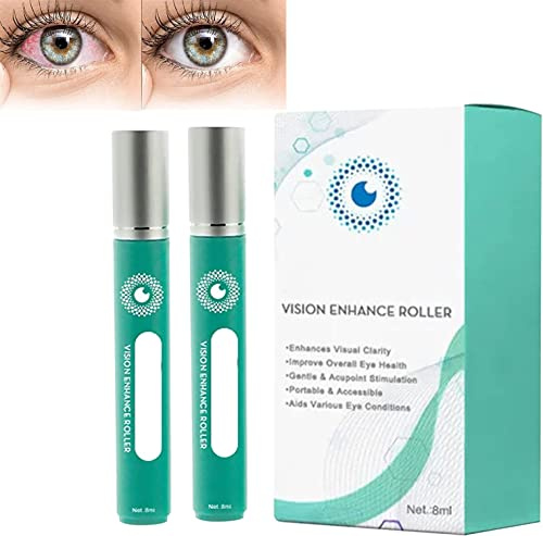 GFOUK OphthlaMed Vision Enhance Roller, Eye Massage Roller,Enhances Visual Clarity,Relieve Eye Strain (2 Pcs)