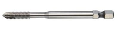 Völkel HexDrive Machine Tap (Hex Socket) 1/4 Inch Bit, HSS-E, M3-M12, DIN371/376, Form B & C, Metric Thread, Through Hole, Stainless Steel Drill, Tap Cutter