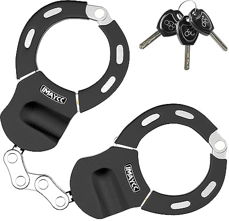 IMAYCC E Scooter Schloss, Schloss für E Scooter, Diebstahlschutz Handschellenschloss, Schnittfest & mit Silikon, Hohe Sicherheit Fahrradschloss für Roller, Segway, Ninebot, Xiaomi,NIU, Etc.