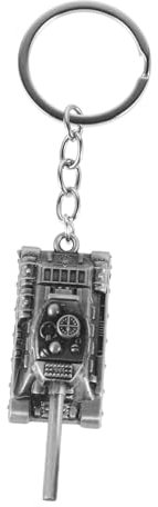 VINTORKY Silber Panzer Herren 3D Auto Schlüsselanhänger, silber, 38