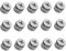 15 pièces ton argent 12 mm de diamètre tête en métal connecter came armoire meubles connecteur raccords à came connecteur commun écrou came serrure connecteurs électriques-12 mm (argenté)