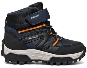 Geox J Himalaya Boy B ABX Ankle Boot, Navy/Black, 35 EU