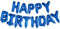 FLG | Happy Birthday Party Ballons Farbe: Blau - Größe: 40cm - Folienballons Geburtstag Ballons Deko Set mit Strohhalm und Schnur (Blau)