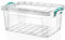 Best House | Plastic Storage Box with Clips & Lid | 13.7 Litre | Pack of 1 | L 43cm x W 28cm x H 18cm | Rectangle |Stackable Clear Durable Multipurpose Office Home Kitchen Tool Versatile (SMALL Size)