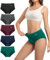 TANSTC Unterwäsche Frauen Baumwoll Slip Damen Unterwäsche Hohe Taille Damenunterwäsche Schlüpfer Nahtlose Bauch Weg Unterhosen Damen Atmungsaktiv Underwear Women Stretch Hipster Panties 5er Pack L
