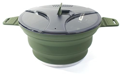 Versatile and Portable 2.5L Outdoor Camping Folding Pot - Stainless Steel Cookware for Hiking, Cooking, and Picnics (Single Pot)