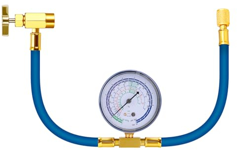 R134A R22 Klimaanlage Kältemittel Aufladeschlauch, Auto Kältemittel Füllschlauch mit Messgerät, Klimaanlage Schlauch Adapter kühlmittel, kältemittel Nachfüllset Auto klimaanlage für 1/4 SAE Schlauch