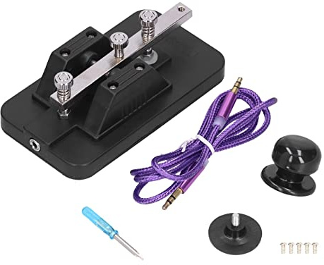 Botón CW Morse, Radioaficionado Botón CW Botón de Telégrafo Dispositivo de Código Morse Transmisor de Código Morse Botones CW Tecla de Código Morse Recta con Zumbador para