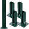 KOTARBAU® 4er Set Pfostenträger 60x40 mm Dübelplatte mit Zaunfuß verzinkt & pulverbeschichtet Aufschraubhülse Pfostenschuh für Pfosten Pfostenträger Doppelstabmattenzaun zum Aufschrauben
