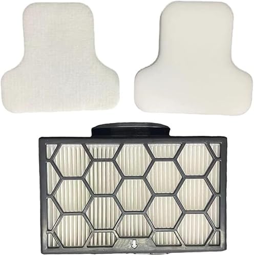 YUETTYY Ersatzteile HEPA-Filter und Schaumstoff-Filzfilter-Set für Shark CZ500UKT CZ2001 CZ500EUT beutellose Zylinder-Staubsauger, Zubehör-Sets