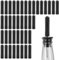 40 Pcs Liquor Pour Spouts Covers Black Rubber Bottle Cap Pourer Cap Rubber Bottle Pourer Cover Bottle Pour Dispenser Spout Dust Covers for Olive Oil Vinegar Jar Bottles Sauce Cocktail
