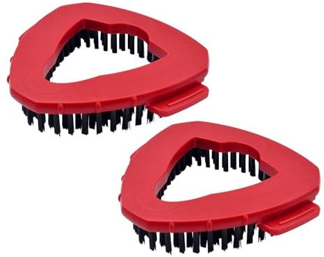 GFRED Pack of 2 Scrubber Compatible with Vileda Turbo Spin EasyWring Multifunctional Brush Head, Floor Mop, Scrubbing Brush, Bathroom Tiles, Stiff Wire Bristles