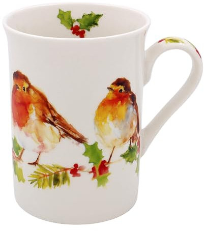 The Leonardo Collection Winter Robin Design Fine China Mug