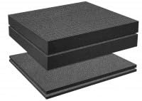 Gudalea 4 Stück Rasterschaumstoff Würfelschaum, 2 Stück 400 x 300 x 50mm/2 Stück 400 x 300 x 10mm Werkzeugkoffer Kamerakoffer Schaumstoff, für Tabletop Miniaturen, Werkzeug